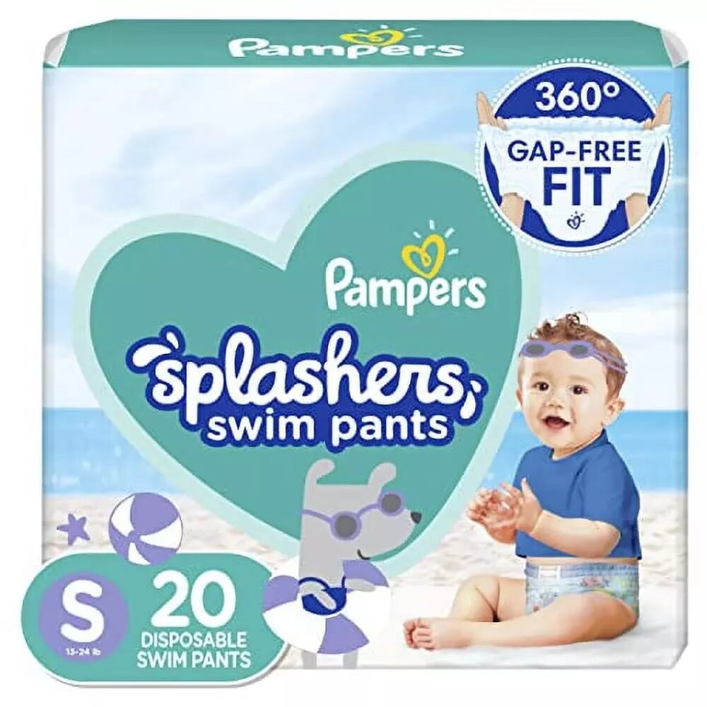 4 packages - Pampers Splashers Swim Diapers Size S 20 Count 13 - 24 lb